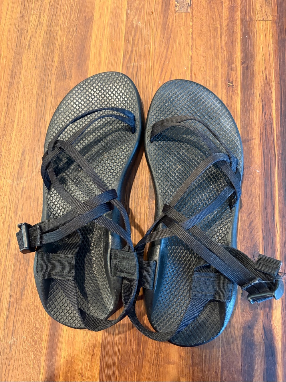Chaco Black Adjustable Strappy Sandals